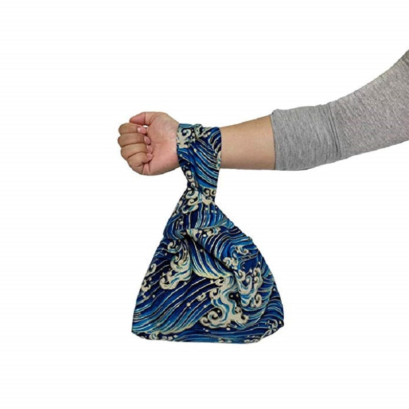 Japanese Style Wrist Bag Sleeve Knot Pouch