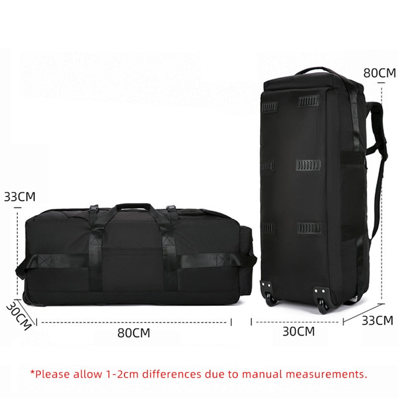 Large Capacity Foldable Wheeled Travel Bag