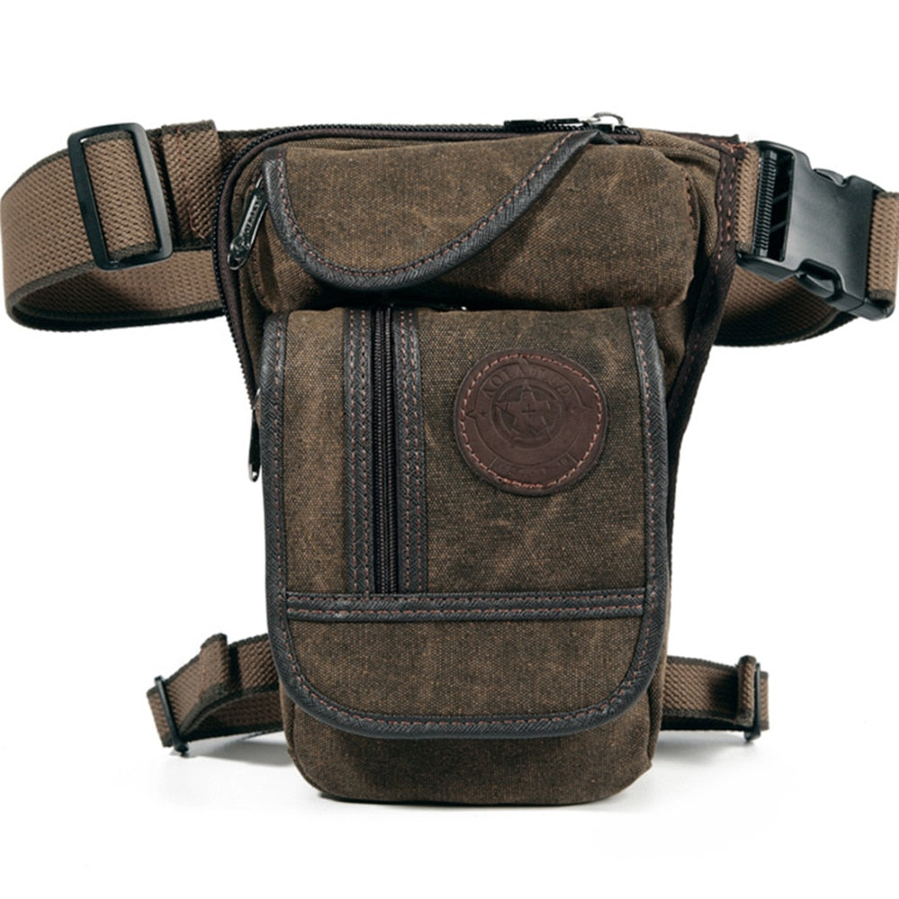 High Quality Canvas Drop Leg Bag Motorcycle/ Multi-purpose Messenger Bag with Belt