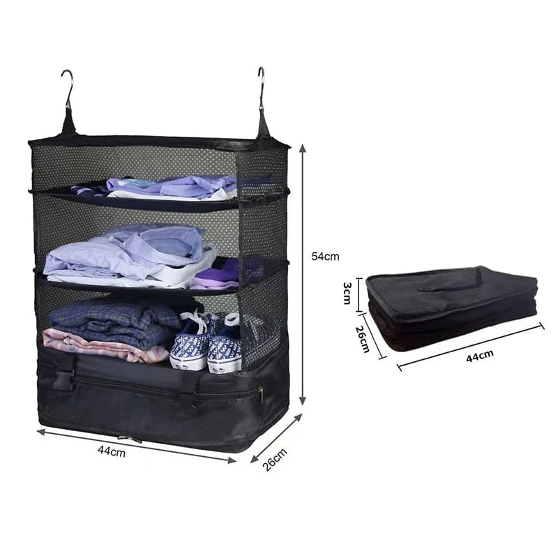 Clothing Storage Hanging Bag Multifunctional Household Travel Clothes Drawer Foldable Wardrobe Organiser Layered Separate Bag